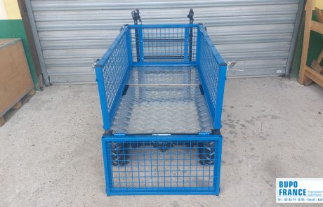 TEM – Chariot électrique pour zoo avec ridelles escamotables grillagées – BUPO France 05