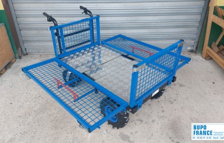TEM – Chariot électrique pour zoo avec ridelles escamotables grillagées – BUPO France 14